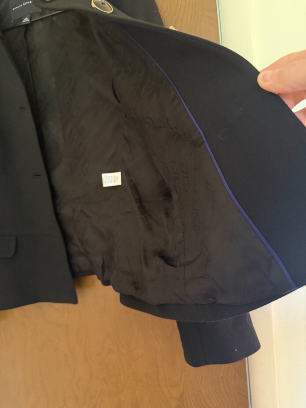 Banana Republic Wool Blend 4-Button Blazer Preppy Normcore 90s Minimalism - Picture 7 of 9